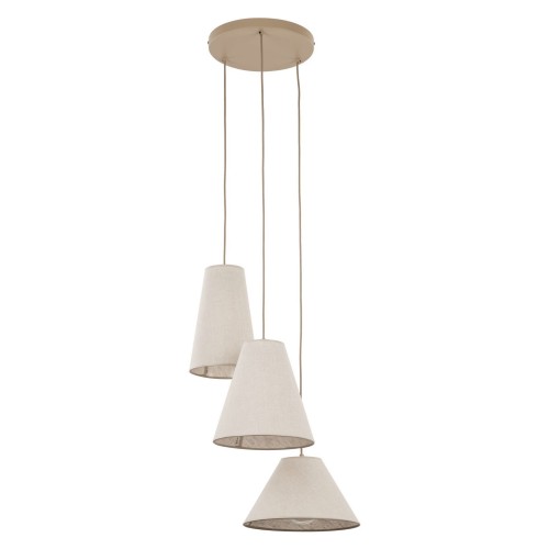 Klasyczna lampa wisząca z trzema stożkowymi abażurami 11203 TK Lighting