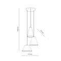 Klasyczna lampa wisząca z trzema stożkowymi abażurami 11203 TK Lighting