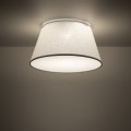 Sufitowa lampa biała z materiałowym kloszem do salonu 11204 TK Lighting