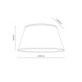 Sufitowa lampa biała z materiałowym kloszem do salonu 11204 TK Lighting