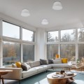 Stożkowa lampa sufitowa, biały klosz z tkaniny Ø50cm do salonu 11205 TK Lighting