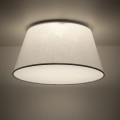 Stożkowa lampa sufitowa, biały klosz z tkaniny Ø50cm do salonu 11205 TK Lighting