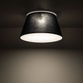 Czarna lampa sufitowa do sypialni z stylowym abażurem z tkaniny 11206 TK Lighting