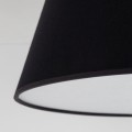 Czarna lampa sufitowa do sypialni z stylowym abażurem z tkaniny 11206 TK Lighting