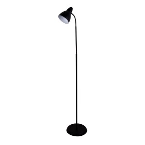 Lampa podłogowa czarna do nowoczesnego salonu, gwint E27 3537 TK Lighting