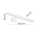 Kinkiet ścienny galeryjka czarny LED 10W 4000K 1300lm 60cm 6354 TK Lighting