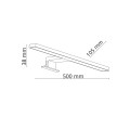 Kinkiet ścienny galeryjka chromowany LED 10W 4000K 1300lm 50cm 6357 TK Lighting