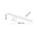 Kinkiet ścienny galeryjka LEITO czarny LED 8W 4000K 1000lm 40cm 6352 TK Lighting