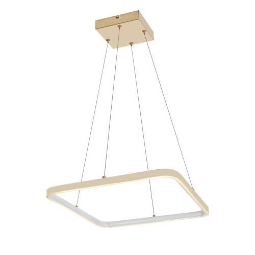 Lampa wisząca kwadratowa złota wąski LED 3100lm 4000K 26W 6368 TK Lighting