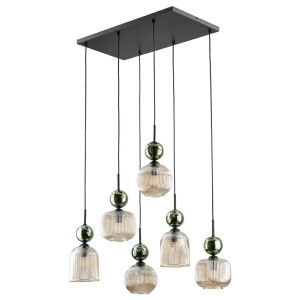 Lampa wisząca z 6 ryflowanymi kloszami do salonu 6XE14 11150 TK Lighting