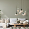 Lampa wisząca z 6 ryflowanymi kloszami do salonu 6XE14 11150 TK Lighting