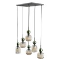 Lampa wisząca z 6 ryflowanymi kloszami do salonu 6XE14 11150 TK Lighting