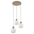 Lampa sufitowa z trzema zwisami szklane ozdobne klosze 11050 TK Lighting