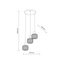 Lampa sufitowa z trzema zwisami szklane ozdobne klosze 11050 TK Lighting