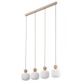 Lampa wisząca listwa nad blat, białe szklane ryflowane klosze 11051 TK Lighting