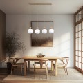 Lampa wisząca listwa nad blat, białe szklane ryflowane klosze 11051 TK Lighting