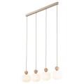 Lampa wisząca listwa nad blat, białe szklane ryflowane klosze 11051 TK Lighting