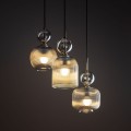 Lampa wisząca SOPHIA gwint E14 moc 10W styl glamour szklany klosz | czarny 11041 TK lighting