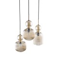 Lampa wisząca SOPHIA gwint E14 moc 10W styl glamour szklany klosz | czarny 11041 TK lighting