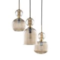 Lampa wisząca SOPHIA gwint E14 moc 10W styl glamour szklany klosz | czarny 11041 TK lighting