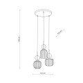 Lampa wisząca SOPHIA gwint E14 moc 10W styl glamour szklany klosz | czarny 11041 TK lighting