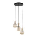 Lampa wisząca SOPHIA gwint E14 moc 10W styl glamour szklany klosz | czarny 11041 TK lighting