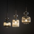 Lampa wisząca w stylu glamour, 3 szklane ryflowane klosze 11042 TK Lighting