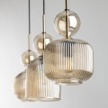 Lampa wisząca w stylu glamour, 3 szklane ryflowane klosze 11042 TK Lighting