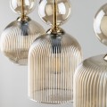 Lampa wisząca w stylu glamour, 3 szklane ryflowane klosze 11042 TK Lighting
