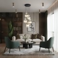 Elegancka lampa wisząca do salonu, styl glamour, szklane klosze 11043 TK Lighting