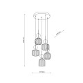 Elegancka lampa wisząca do salonu, styl glamour, szklane klosze 11043 TK Lighting