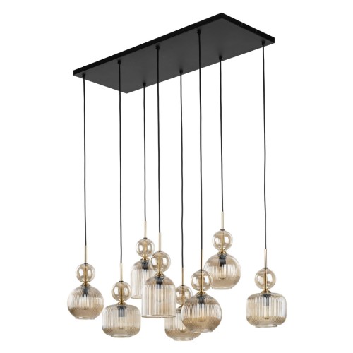 Lampa wisząca z 8 szklanymi kloszami do klasycznego salonu 11045 TK Lighting