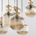 Lampa wisząca z 8 szklanymi kloszami do klasycznego salonu 11045 TK Lighting