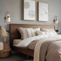 Kinkiet kolor koniakowy, szklany ryflowany klosz do sypialni 11140 TK Lighting