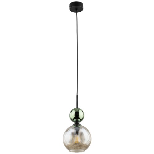 Lampa wisząca do wnętrz gmalour, zielono-czarna szklana 11145 TK Lighting