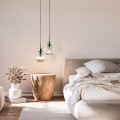 Lampa wisząca do wnętrz gmalour, zielono-czarna szklana 11145 TK Lighting