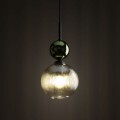 Lampa wisząca do wnętrz gmalour, zielono-czarna szklana 11145 TK Lighting