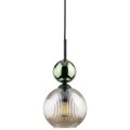 Lampa wisząca do wnętrz gmalour, zielono-czarna szklana 11145 TK Lighting
