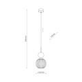 Lampa wisząca do wnętrz gmalour, zielono-czarna szklana 11145 TK Lighting