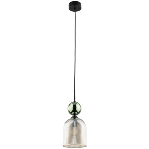 Stylowa lampa wisząca z klasycznym szklanym, ryflowanym kloszem 11146 TK Lighting