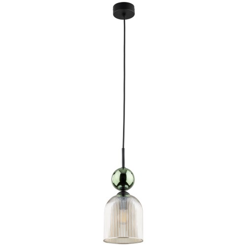 Stylowa lampa wisząca z klasycznym szklanym, ryflowanym kloszem 11146 TK Lighting