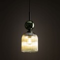 Stylowa lampa wisząca z klasycznym szklanym, ryflowanym kloszem 11146 TK Lighting
