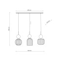 Lampie wisząca ze szklanymi kloszami SOPHIA GREEN do jadalni 11147 TK Lighting