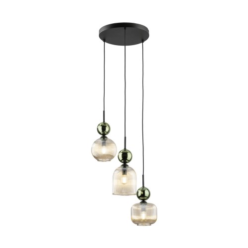 Lampa wisząca do eleganckich wnętrz szklane dzwoneczkowe klosze 11148 TK Lighting