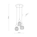 Lampa wisząca do eleganckich wnętrz szklane dzwoneczkowe klosze 11148 TK Lighting