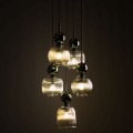 Lampa wisząca do salonu, 5 szklanych kloszy na E14 11149 TK Lighting