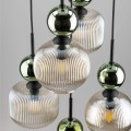 Lampa wisząca do salonu, 5 szklanych kloszy na E14 11149 TK Lighting