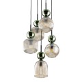 Lampa wisząca do salonu, 5 szklanych kloszy na E14 11149 TK Lighting