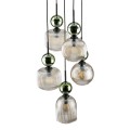 Lampa wisząca do salonu, 5 szklanych kloszy na E14 11149 TK Lighting