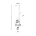 Lampa wisząca do salonu, 5 szklanych kloszy na E14 11149 TK Lighting